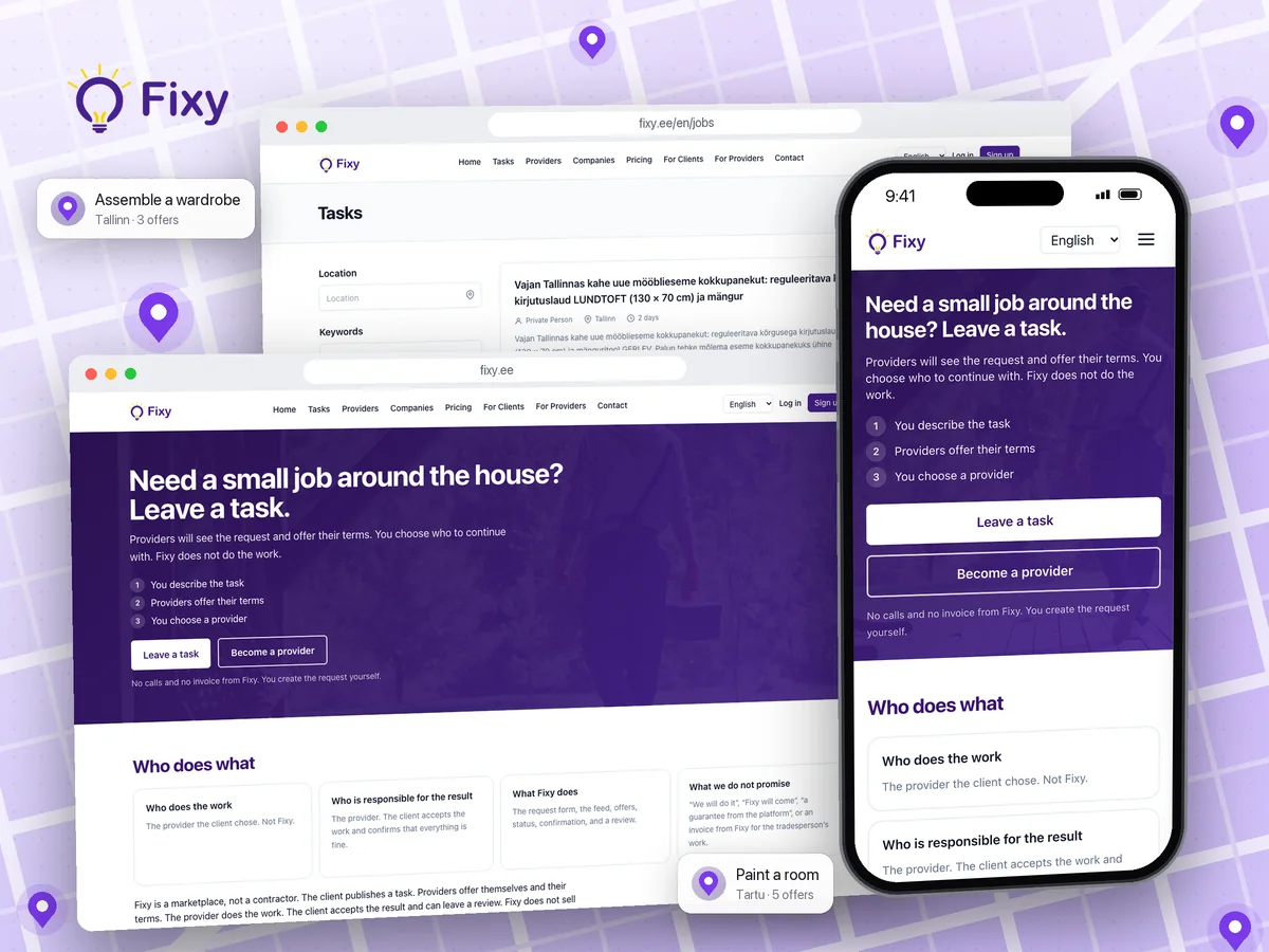 Fixy website