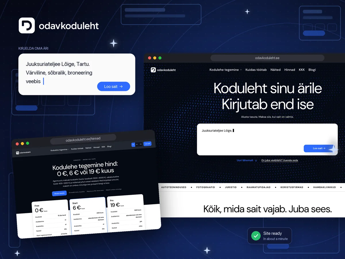 OdavKoduleht website